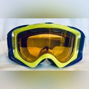 Oakley Vintage Wisdom Ski Goggles – Neon Yellow & Blue – Y2K Retro Snow Gear